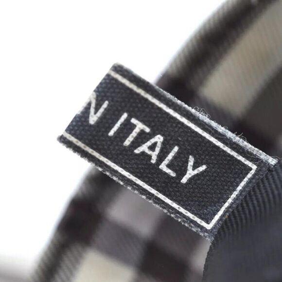 Authentic BURBERRY Check Nylon Leather Shoulder Tote Bag Yellow Green K8189 - Picture 14 of 15